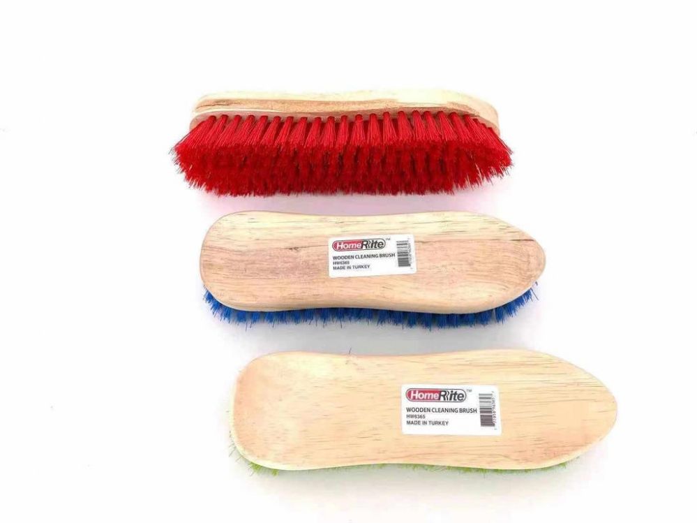 48 Wholesale Heavy Duty Scrub Brush With Wood Handle