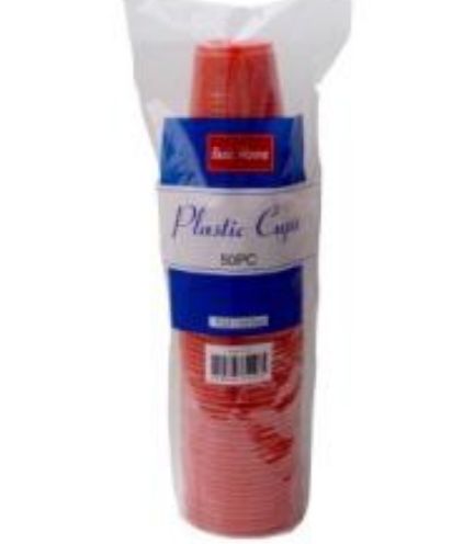 48 Pieces of 7oz 50pk Plastic Cups, Solid Red