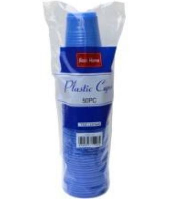 48 Pieces of 7oz 50pk Plastic Cups, Solid Blue