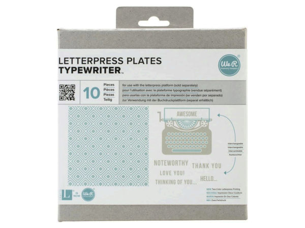 36 Bulk we-r 10 piece typewriter themed letterpress plates