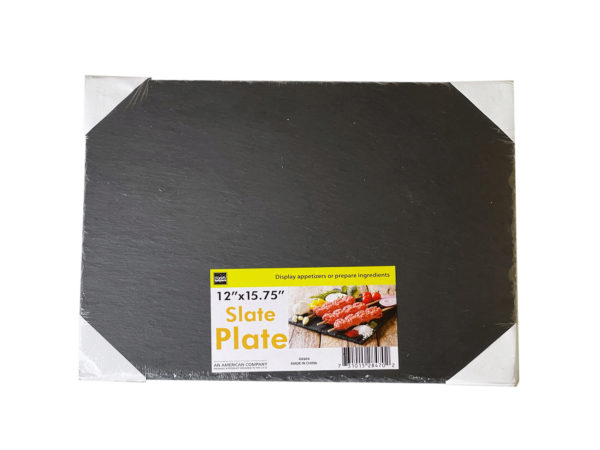 12 Pieces of 12 In X 15.75 In Slate Serving Plate