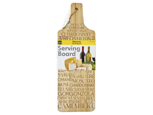 12 Pieces of Bamboo Serving Board With Engraved Words