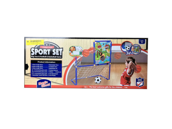 3 Pieces of Basketball And Throw Ball Game Set