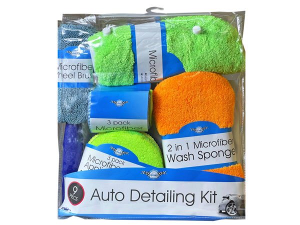 6 Pieces of 9 Piece Microfiber Car Cleaning Kit