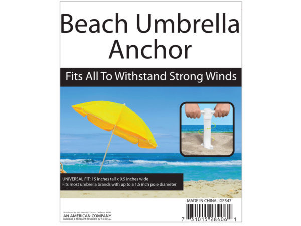 6 Pieces of 3-Tier Beach Umbrella Screw Anchor