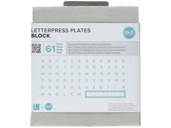 36 Pieces of WE-R 61 Piece Block Themed Letterpress Plates