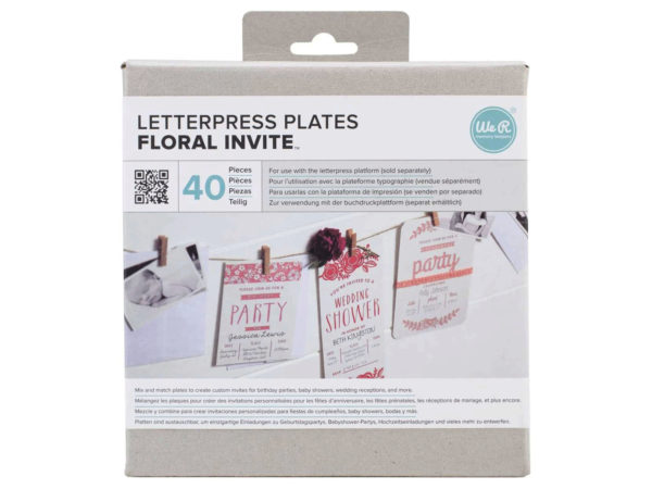 24 Bulk we-r 40 piece whimsy invite themed letterpress plates