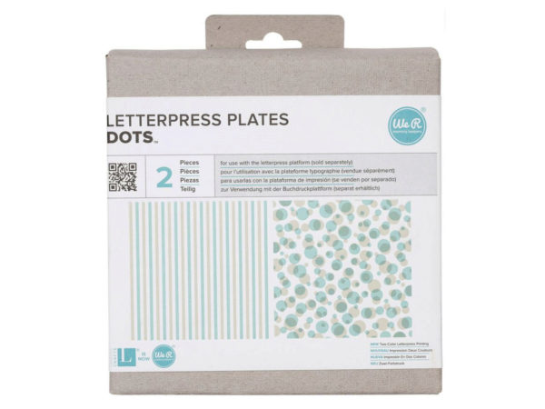 36 Bulk we-r 2 piece dots themed letterpress plates