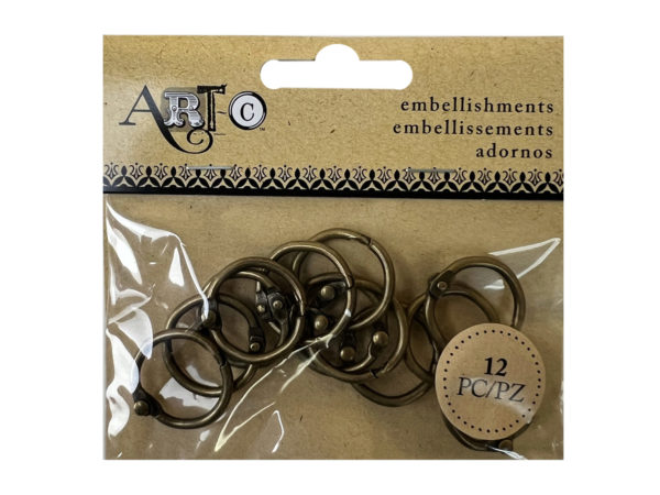 72 Pieces of ArT-C 12 Pack Ring Clip Craft Embellishments