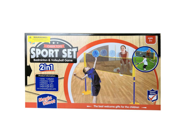 3 pieces of 2 IN 1 Rackets Ball and Volleyball Set