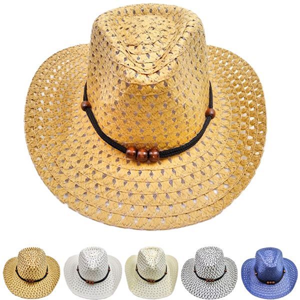 24 Wholesale Kid's Straw Cowboy Hat at