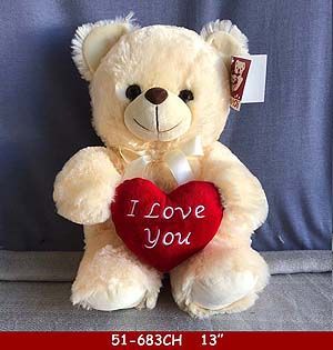 27 Wholesale Cream Bear With Heart