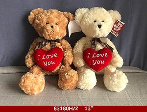 40 Bulk Plush Teddy Love Bear