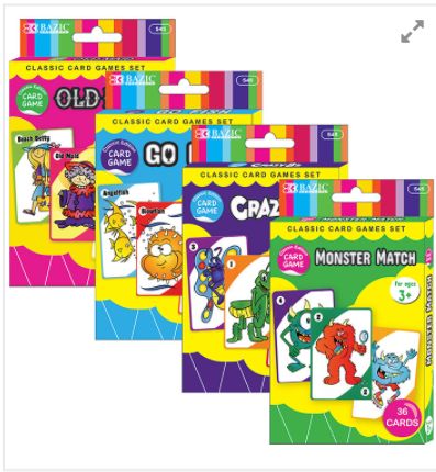 72 Wholesale Assorted Game Cards