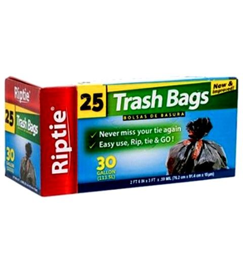 24 Wholesale Xtratuff Trash Bag Box 30G 6CT Drawstring Black - at 