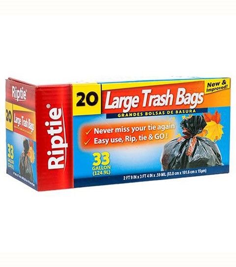 (2-Pack) 33 Gallon Tall Kitchen Drawstring Trash Bags