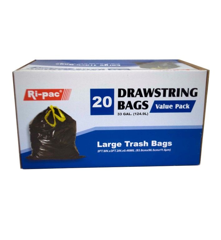 24 Bulk Xtratuff Twist Tie Trash Bag Box 26G 10CT Black - at 