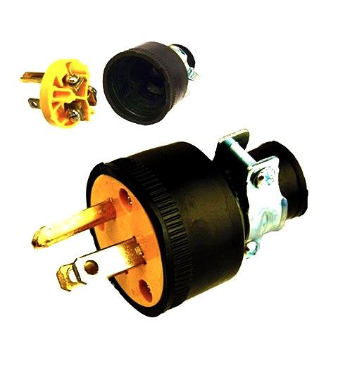 100 Pieces of Three Prong Plug Male