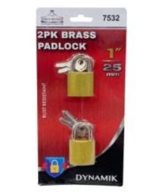 72 Pieces of 2pk Padlock For Travel Case