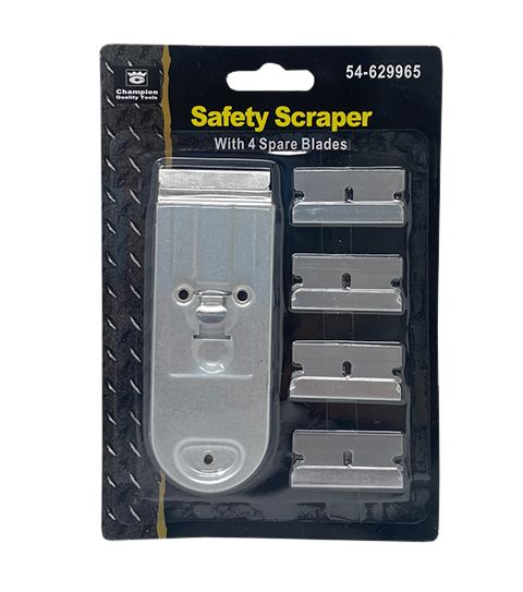 72 Wholesale Safety Scraper With 4 Piece Shape Blade