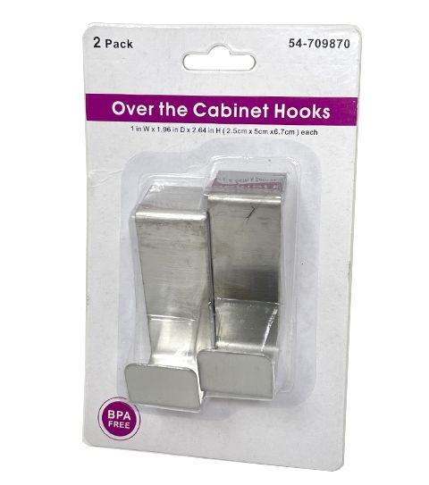 72 Pieces of 2 Piece Over The Cabinet Hooks