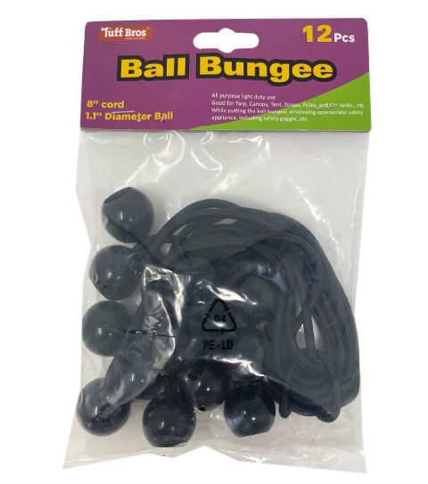 24 Wholesale 12 Piece Ball Bungee Cords