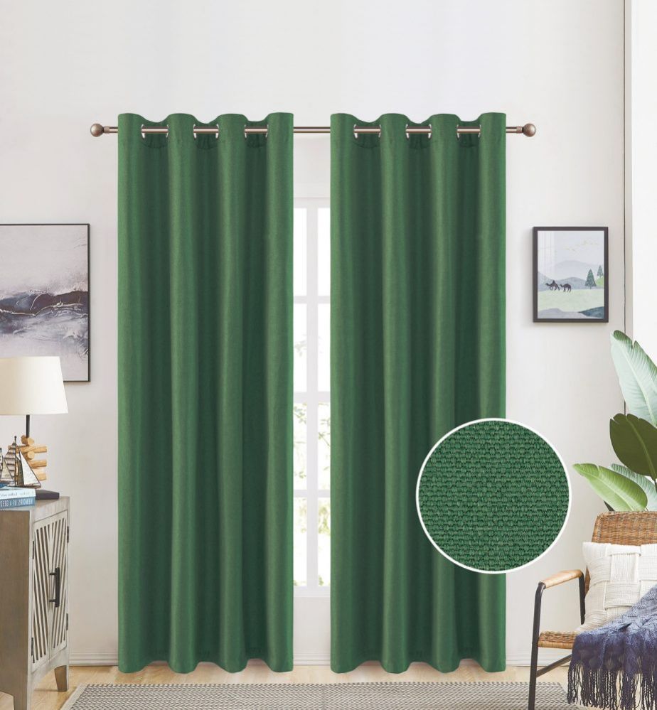 12 Pieces Curtain Panel Grommet Color Sage - Window Curtains - at ...