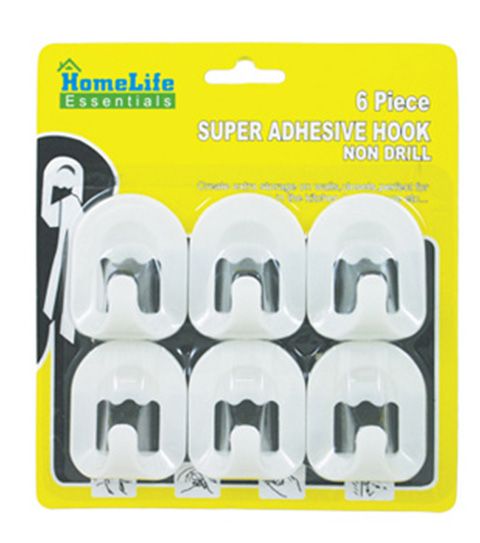 72 Pieces of 6 Piece Super Adhesive Hook