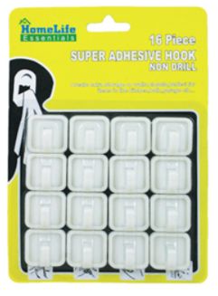72 Pieces of 16 Piece Super Adhesive Hook