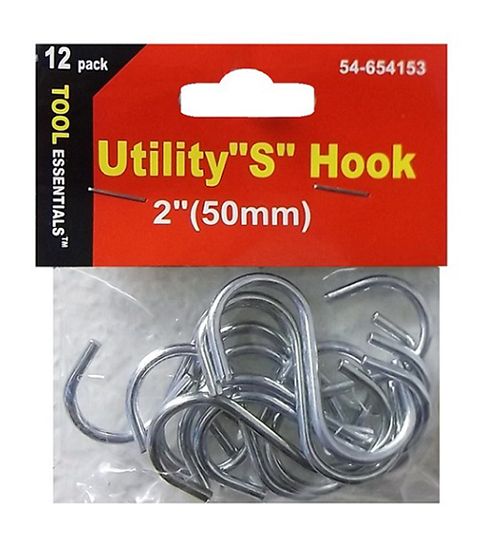 24 Pieces of 12 Piece 2 Inch Utility S Hook