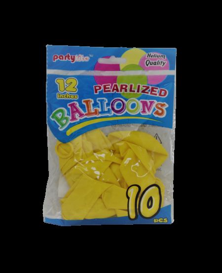 144 Wholesale 12ct 12" Helium Pearl Balloons - Lite Yellow