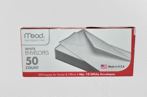48 pieces of Mead #10 White Envelopes, 50 Count