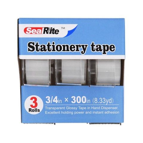 144 Wholesale 3pc Super Clear Stationery Tape