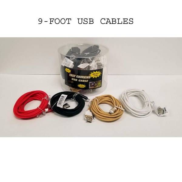 24 pieces of 9-Foot Usb Micro Cable