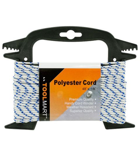 96 Pieces of 48 Foot X .125 Poly Cord With Holder