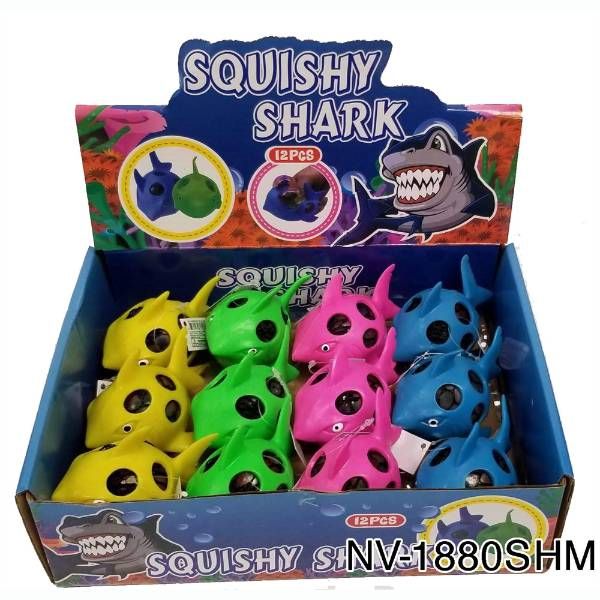 48 Wholesale Squishy Beaded Shark