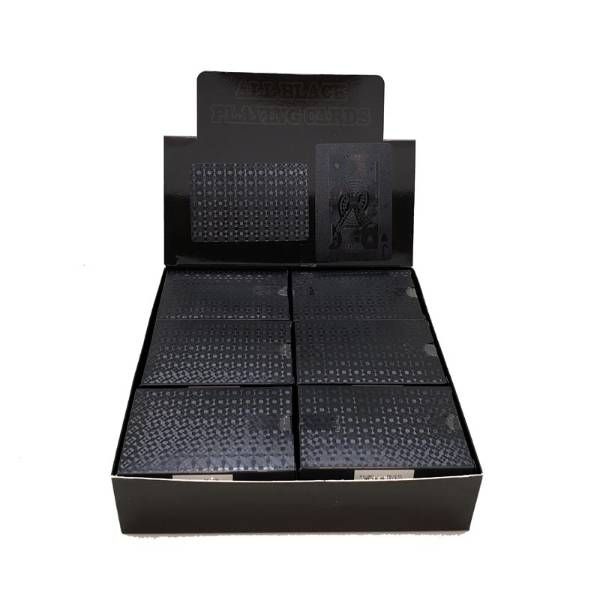 12 Pieces of Metallic Black Playing Cards