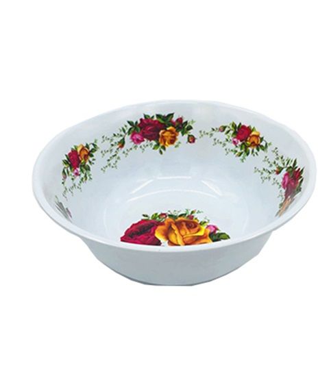 60 Pieces 7 Inch Bowl Melamine Yellow Red Roses - Plastic Bowls and Plates  - at 