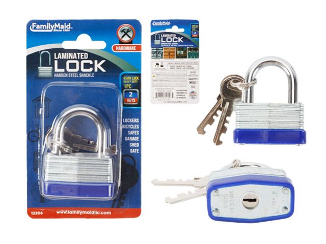 96 Pieces of Laminated Lock 45mm. Short Shackle