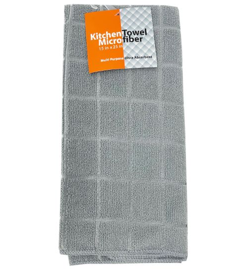 72 Pieces of Towel Microfiber 15x25 Inch Gray