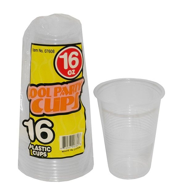 96 Pieces of 16 Piece 16oz Clear Cups