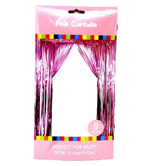 36 Wholesale Light Pink 3x8 Inch Metallic Foil Curtain