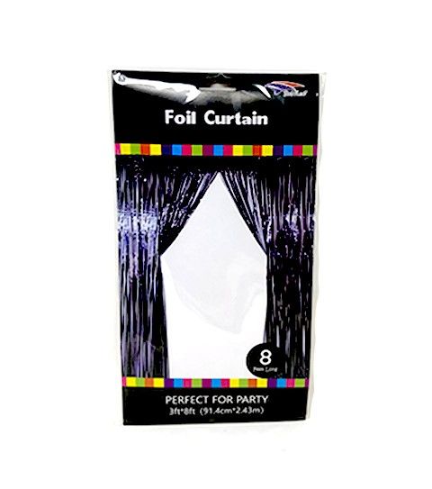 36 Wholesale Black 3x8 Inch Metallic Foil Curtain
