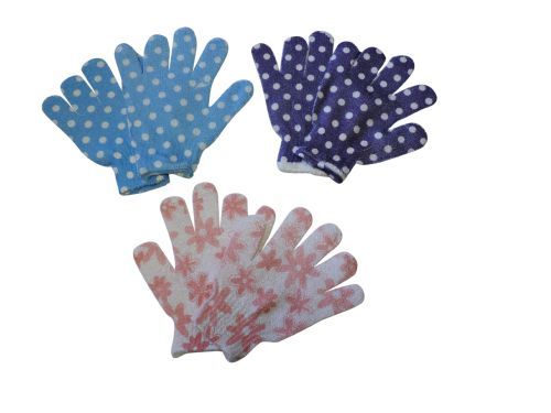 72 Pieces of Printed Exfoliating Bath Gloves