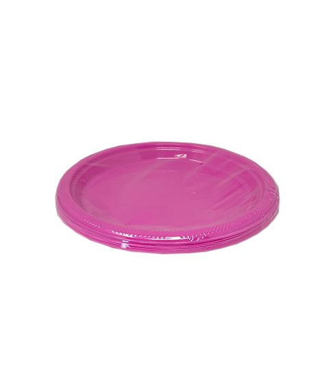 96 Pieces 12 Piece 7 Inch Pink Plate Plastic - Party Paper Goods