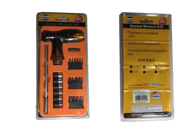 24 Pieces of Screwdriver And Ratchet 22pc