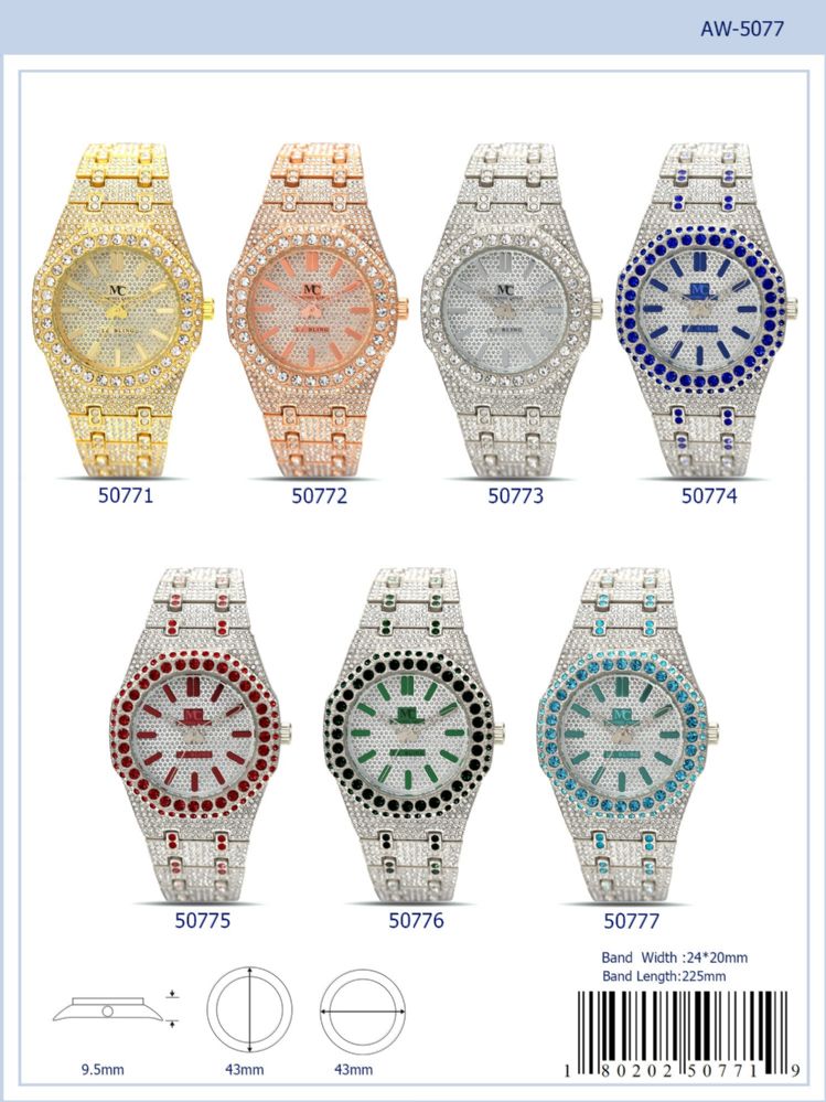 12 Bulk Men\u0026#39;s Watch - 50772 assorted colors - at - bluestarempire.com