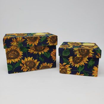 72 Pieces of Sunflower Recipe And Trinket Box2 pc