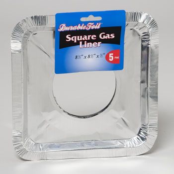 12 Wholesale Aluminum Square Gas Liner 5pk