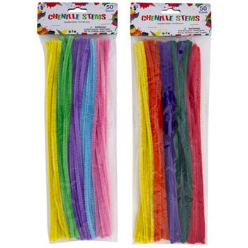 48 Pieces of Chenille Stems 50ct 12in